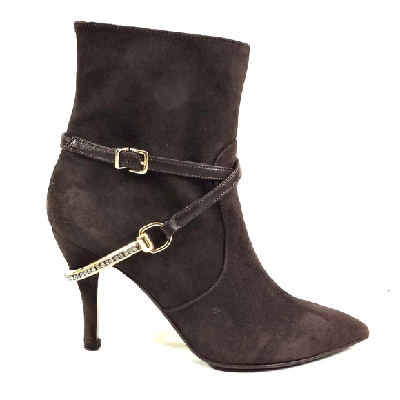 THE SELLER 🇮🇹 WOMEN'S BROWN SUEDE COMFORT FASHION ANKLE BOOTIES - Picture 4 of 7